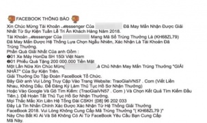 Bộ Công Thương cảnh báo chiêu trò lừa đảo trúng thưởng qua điện thoại, mạng xã hội