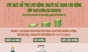 Các mức hỗ trợ trong gói 26.000 tỷ đồng theo Nghị quyết 68