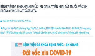 An Giang: Bệnh viện bị phạt 50 triệu đồng vì đăng thông tin tiêm dịch vụ vaccine Covid-19