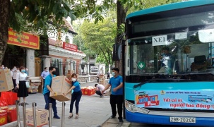“Xe buýt siêu thị 0 đồng” bắt đầu phục vụ công nhân khu công nghiệp tại Hà Nội