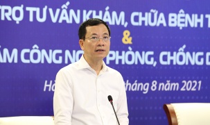 Phát biểu của Bộ trưởng Nguyễn Mạnh Hùng tại Lễ Công bố kết nối Nền tảng hỗ trợ tư vấn khám chữa bệnh từ xa và ra mắt Trung tâm Công nghệ phòng, chống dịch Covid-19 Quốc gia