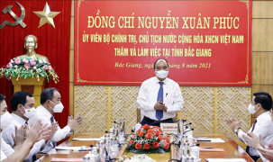 Chủ tịch nước Nguyễn Xuân Phúc: Bắc Giang phải bảo vệ bằng được thành quả, không để dịch bùng phát trở lại