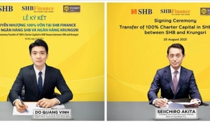 SHB sẽ chuyển nhượng 100% vốn tại SHB Finance cho Krungsri - thành viên chiến lược thuộc Tập đoàn MUFG - Nhật Bản