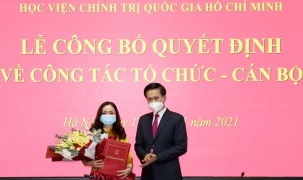 Công bố quyết định thành lập 2 đơn vị trực thuộc Học viện Chính trị Quốc gia Hồ Chí Minh