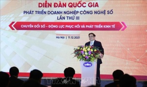 Thủ tướng Phạm Minh Chính dự Diễn đàn Quốc gia phát triển doanh nghiệp công nghệ số