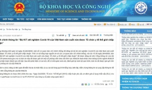 Bộ KH-CN đính chính thông tin ‘bộ kit test Covid-19 của Việt Á được WHO chấp thuận’