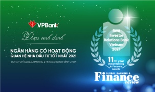 VPBank: Ngân hàng duy nhất của Việt Nam đoạt giải thưởng quốc tế “Best IR 2021”