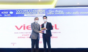 Viettel đạt giải thưởng Nhà cung cấp dịch vụ viễn thông tiêu biểu về chất lượng dịch vụ băng thông rộng di động
