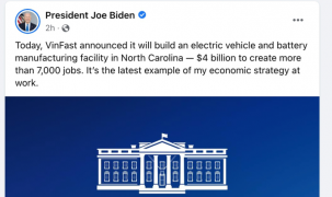 Tổng thống Biden hoan nghênh khoản đầu tư 4 tỉ USD của VinFast tại Mỹ