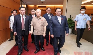 Tổng Bí thư Nguyễn Phú Trọng dự phiên thảo luận về kinh tế-xã hội của Quốc hội