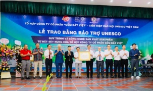 Quảng Ninh: Gốm Đất Việt nhận Bằng bảo trợ của UNESCO Việt Nam