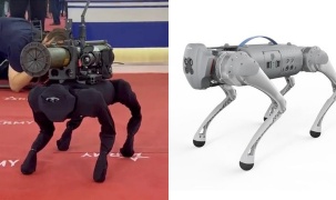 Robot quân sự có khả năng mang và phóng tên lửa chống tăng tại Army 2022