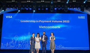 Vietcombank được nhận nhiều giải thưởng do Tổ chức thẻ quốc tế Visa trao tặng