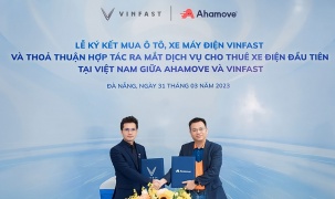 Ahamove mua 200 xe VinFast để triển khai dịch vụ cho thuê xe máy điện tại Việt Nam