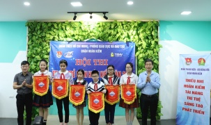 Hội thi Tin học trẻ quận Hoàn Kiếm năm 2023 thu hút 100 thí sinh tranh tài