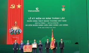 Lễ kỷ niệm 60 năm thành lập Vietcombank và đón nhận danh hiệu Anh hùng Lao động