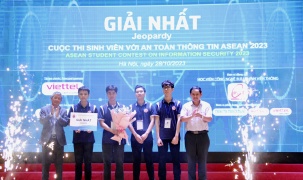 Học viện Kỹ thuật mật mã dành giải Nhất phần thi Jeopady cuộc thi sinh viên với ATTT ASEAN 2023