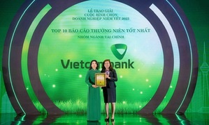 Vietcombank trong top 10 DN niêm yết có Báo cáo thường niên tốt nhất trên thị trường chứng khoán