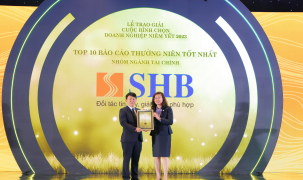 SHB được vinh danh Top 10 doanh nghiệp có Báo cáo thường niên tốt nhất