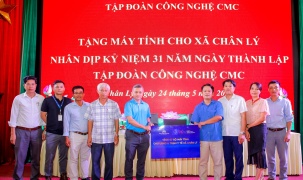 CMC trao tặng 07 bộ máy vi tính cho UBND xã Chân Lý (Hà Nam)