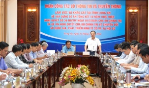 Thứ trưởng Bộ TT&TT Phạm Đức Long làm việc, khảo sát tại tỉnh Long An