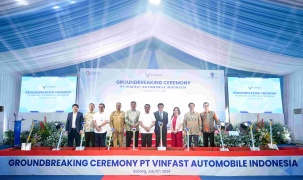 Vinfast chính thức động thổ nhà máy lắp ráp xe điện tại Indonesia