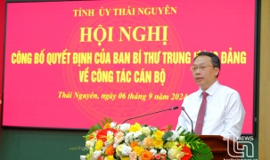 Ông Nguyễn Huy Dũng giữ chức phó bí thư Tỉnh ủy Thái Nguyên