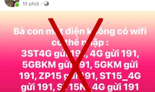 Thông tin giả mạo về các cú pháp khôi phục mạng khi mất wifi