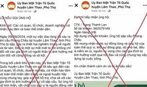 Xuất hiện Fanpage giả mạo Ủy ban MTTQ huyện Lâm Thao để lừa đảo