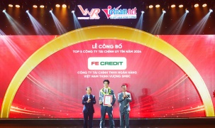 FE CREDIT khẳng định vị thế dẫn đầu trong Top 5 Công ty Uy tín Ngành Tài chính năm 2024