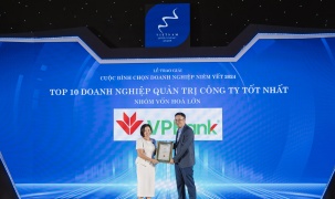 Top 10 Doanh nghiệp Quản trị công ty tốt nhất - Nhóm vốn hóa lớn năm 2024 gọi tên VPBank 