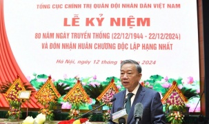 Toàn văn phát biểu của Tổng Bí thư Tô Lâm tại Lễ kỷ niệm 80 năm Ngày truyền thống Tổng cục Chính trị QĐND Việt Nam