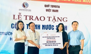 Quỹ Toyota Việt Nam bàn giao công trình nước sạch cho Trường tiểu học An thạnh tại tỉnh Bến tre