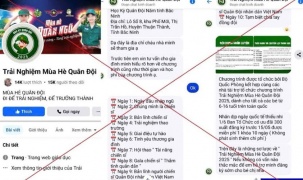 Cảnh giác khi đăng ký tham gia trại hè quân đội nhân dân trên mạng xã hội