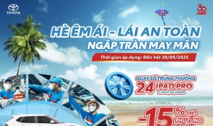 Toyota Việt Nam triển khai chương trình khuyến mãi dịch vụ “hè êm ái, lái an toàn, ngập tràn may mắn”
