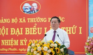 Trưởng Ban Tuyên giáo và Dân vận Nguyễn Trọng Nghĩa dự Đại hội Đảng bộ xã Thường Phước, tỉnh Đồng Tháp