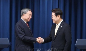 Tổng Bí thư Tô Lâm và Tổng thống Hàn Quốc Lee Jae Myung gặp gỡ báo chí