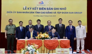 Cao Bằng ký kết hợp tác với Tập đoàn Sun Group phát triển Khu du lịch thác Bản Giốc