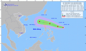 Tin bão mới nhất: Áp thấp nhiệt đới sẽ mạnh lên thành bão số 11, dự báo đi vào Biển Đông