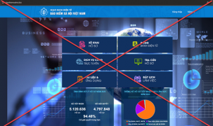 Tiếp tục xuất hiện website giả mạo Cổng dịch vụ công Bảo hiểm xã hội