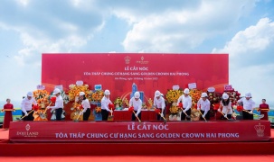 Golden Crown Hai Phong chính thức cất nóc, khẳng định vị thế biểu tượng phố Cảng
