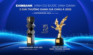 Eximbank được vinh danh 'Doanh nghiệp xuất sắc châu Á' và 'Doanh nghiệp tăng trưởng nhanh' tại APEA 2025