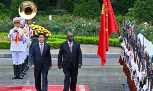 Chủ tịch nước Lương Cường chủ trì lễ đón cấp Nhà nước Tổng thống Nam Phi