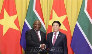 Chủ tịch nước Lương Cường hội đàm với Tổng thống Nam Phi