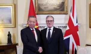 Thủ tướng Liên hiệp Vương quốc Anh và Bắc Ireland chủ trì Lễ đón chính thức và hội đàm với Tổng Bí thư Tô Lâm