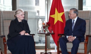 Tổng Bí thư Tô Lâm tiếp lãnh đạo một số tập đoàn, tổ chức tài chính quốc tế