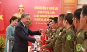 Tổng Bí thư Tô Lâm gặp mặt các tập thể, cá nhân tham gia bảo vệ an ninh, trật tự ở cơ sở tiêu biểu, xuất sắc