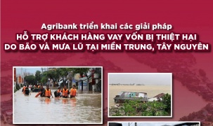 Agribank tiếp tục triển khai chính sách giảm tới 2%/năm lãi suất cho vay hỗ trợ khách hàng bị thiệt hại do bão số 12, 13 và mưa lũ