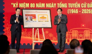 Phát hành bộ tem bưu chính kỷ niệm 80 năm Quốc hội Việt Nam