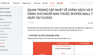 Nhiều sàn thương mại điện tử điều chỉnh tăng phí trước mùa mua sắm cao điểm